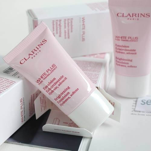 Clarins,White Plus Brightening Emulsion Hydrates, Softens,อิมัลชั่น,บำรุงผิวหน้า,