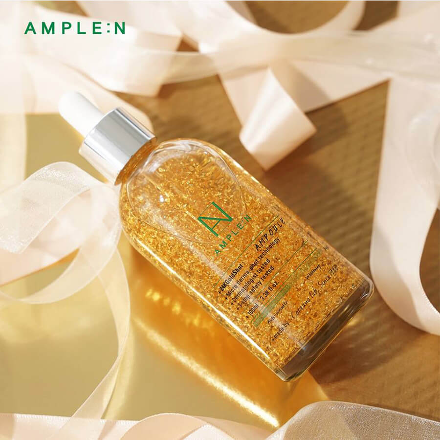 Ample:n  , 24K GOLD , 24K GOLD SHOT , AMPOULE , เซรั่มผสมทองคำ , ช่วยฟื้นบำรุงผิว , ยืดหยุ่นให้ผิว