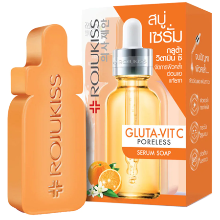 Rojukiss, Rojukiss Gluta-Vit C Poreless Serum Soap, Rojukiss Gluta-Vit C Poreless Serum Soap รีวิว, Rojukiss Gluta-Vit C Poreless Serum Soap ราคา, Rojukiss Gluta-Vit C Poreless Serum Soap pantip, Rojukiss Gluta-Vit C Poreless Serum Soap 70 g., สบู่เซรั่ม