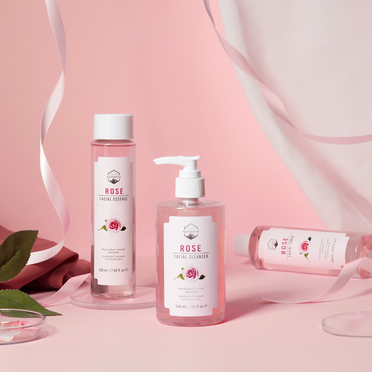 Naturista Rose Facial Cleanser 300ml  เจลล้างหน้าจากสารสกัดกุหลาบ ช่วยกระตุ้นการสร้าง Collagen ช่วยให้รูขุมขนดูกระชับ สูตรอ่อนโยน ช่วยให้ความชุ่มชื่น ปราศจากสิ่งสกปรกตกค้าง ผิวหน้ากลับมาใสอีกครั้ง